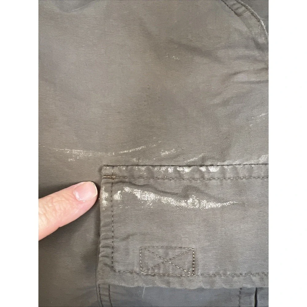 The North Face Nylon Cargo Shorts Mens L Brown Belted Gorpcore Trail Hike Stains